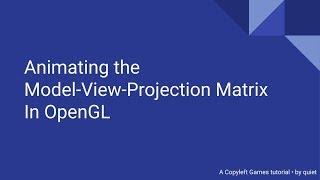Download the video "OpenGL Matrix Tutorial"