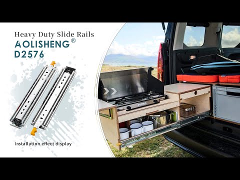 How to install AOLISHENG 500LB heavy duty lockable drawer slides D2576?