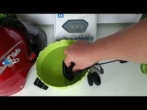 Auricolare bluetooth X6 impermeabile stereo vivavoce per casco moto soft line