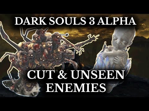 Dark Souls 3 Cut Content - Unseen Alpha Enemies - Baby Ocelotte - Hollow Filled Slugs