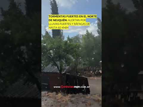 Tormentas fuertes en el Norte de Neuquén: alertan por lluvias fuertes y ráfagas de hasta 60 km/h