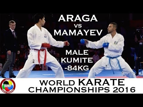 FINAL. Male Kumite -84kg. ARAGA (JPN) vs MAMAYEV (AZE). 2016 World Karate Championships