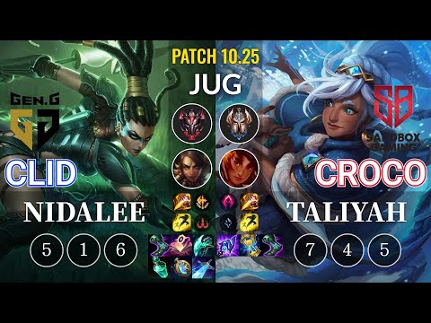 GEN Clid Nidalee vs SB Croco Taliyah Jungle - KR Patch 10.25
