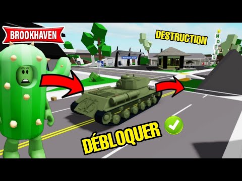 CACTUS DÉBLOQUE UN TANK QUI DÉTRUIT BROOKHAVEN ! ROBLOX - BROOKHAVEN RP