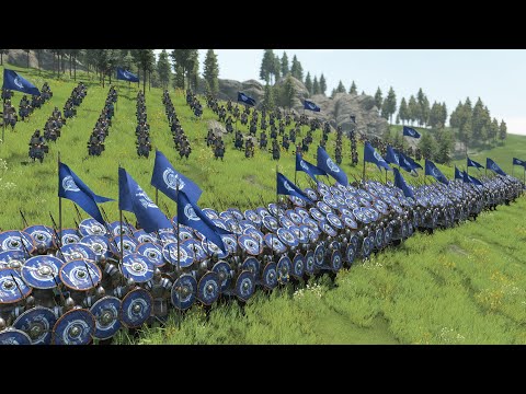 1000 Viking Shieldbearers vs 1000 Imperial Legionaries – Clash of Shields and Steel |Mount  Blade II