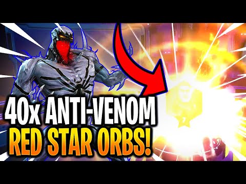 *NEW* 40x ANTI-VENOM RED STAR ORB OPENING! - MARVEL Strike Force - MSF