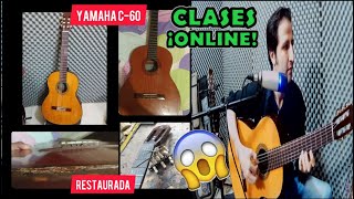 Video thumbnail for Probando guitarra restaurada Yamaha-C60 by Jhonny Vélez`Clases Online´