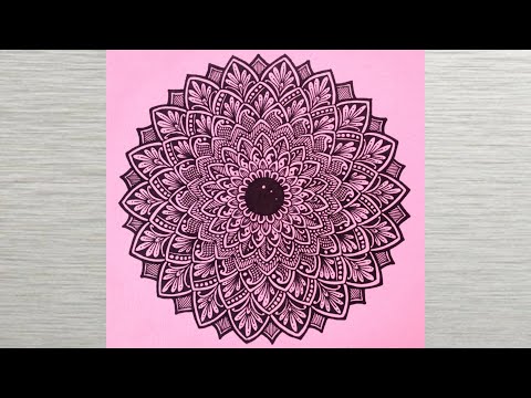 How to draw a Mandala Art for Beginners Step by Step Tutorial Easy Mandala Drawing vanithaarts