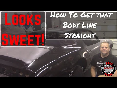 How to get that Body Line straight. Block sanding and primer on the Drinker's side Quarter Panel.