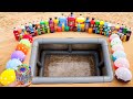 Experiment Giant Monster Coca Cola Fanta Mtn Dew Balloons Soda Vs Mentos In Rectangular Hole