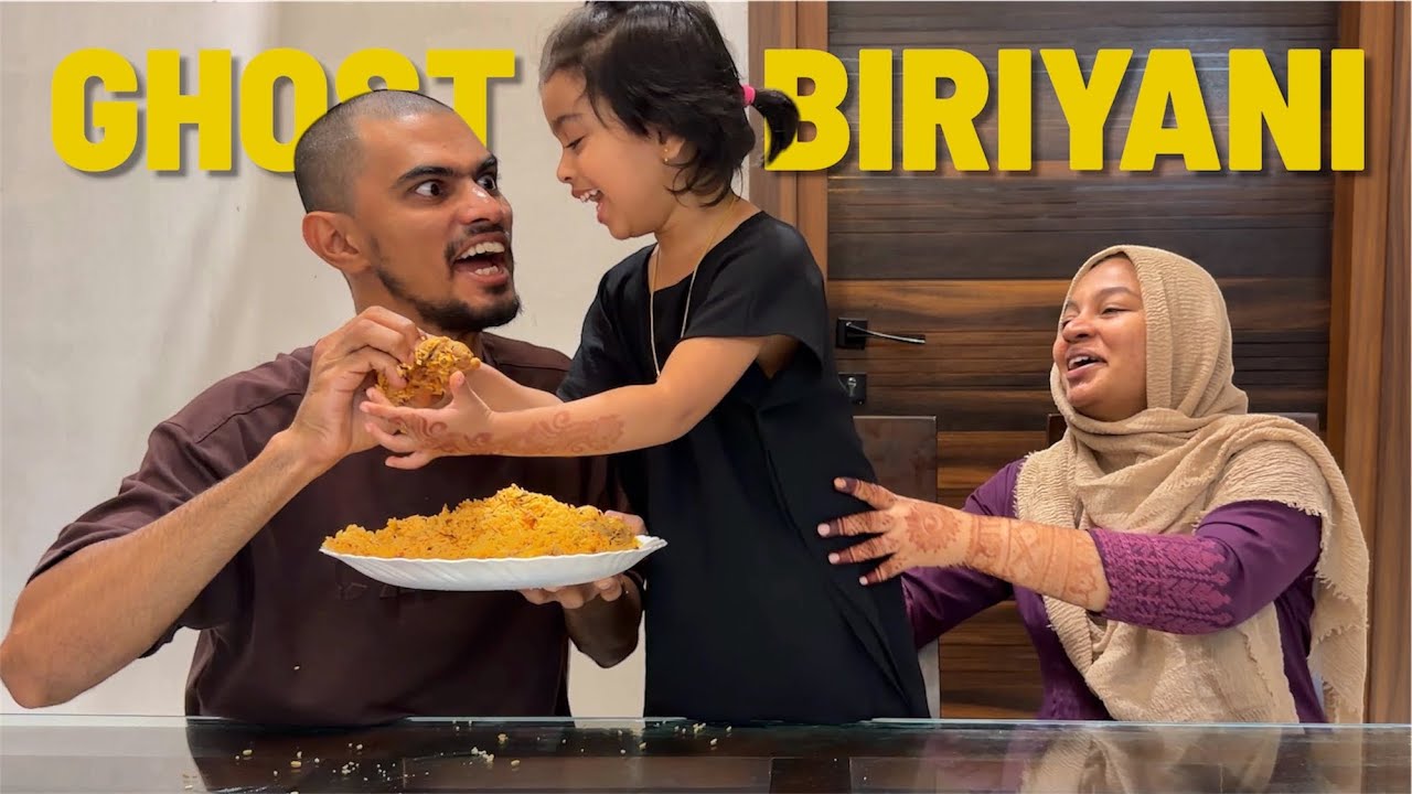 EATING BIRIYANI LIKE “GHOST” SCARING AYRA..🤣