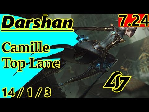 CLG Darshan as Camille VS Riven Top Lane - S7 Patch 7.24 - Full Gameplay