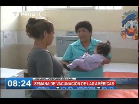 Semana de Vacunación de las Américas: Se vacuna gratuitamente contra enfermedades en todo el país