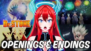 FIRST TIME REACTING to ALL DR. STONE Openings and Endings | VTuber Reacts