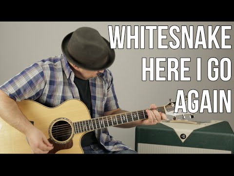Whitesnake - Here I Go Again - How to Play on Guitar - Lesson - Tutorial, Chords pro