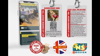 How to make assistance dog cards in 2 minutes-NS Design