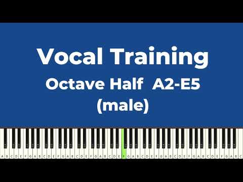 1.5 Octave Scale (male) vocal warm up / オクターブハーフ  (男性用)  発声練習