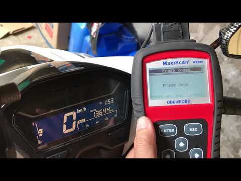 honda click 150i v2 check engine light on reset/erased through maxi scan ms509