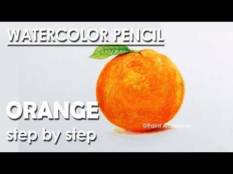 Mountains and Pine Tress Watercolor Pencil Landscape Drawing | steps to follow