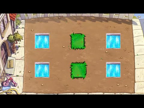 PVZ1 MINI games: Protect Dave - Two lawns❓❗ -  HARD MODE MOD PvZ Plus