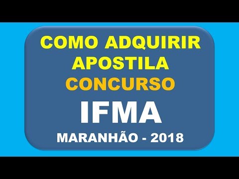 Baixar Apostila Concurso IFMA - MA 2018
