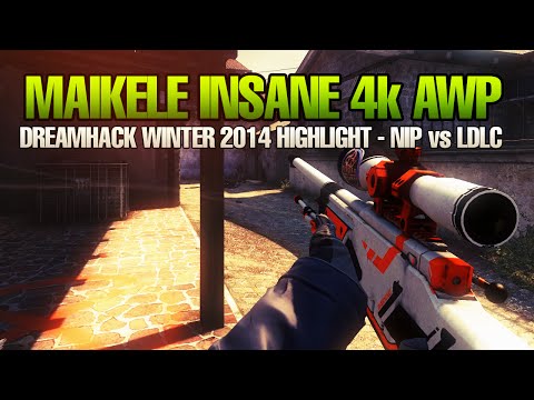 Maikelele the wonderman - NIP vs. LDLC DHW 2014 - insane 4k AWP