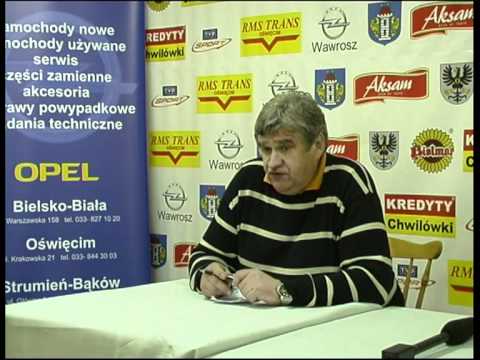 30.10.2011 Konferencja prasowa Aksam Unia Oświęcim-MMKS Podhale Nowy Targ
