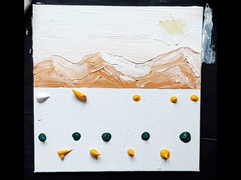 tree / abstract / Canvas / Acrylic Painting Demo / Easy / ART / Relaxing / Therapy / #00002