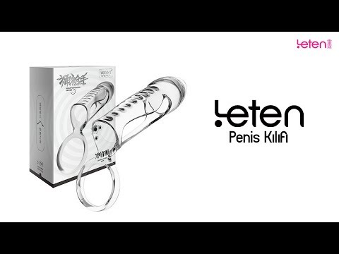 Leten Şeffaf Silikon Testis Halkalı Penis Kılıfı