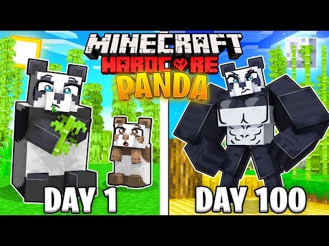 Moose - I Survived 100 Days as a PANDA in HARDCORE Minecraft!