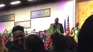 Bishop Neal Roberson and Bro. Joe Roberson at parent's Homegoing  Celebration 12-23-2016
