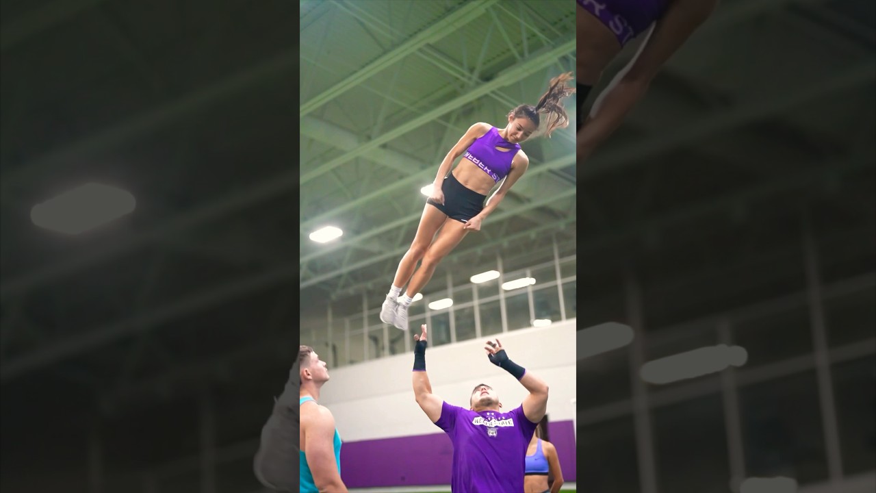 High quality video high quality stunt #sportshorts #cheerleading #cheer #fitness #work @katabela
