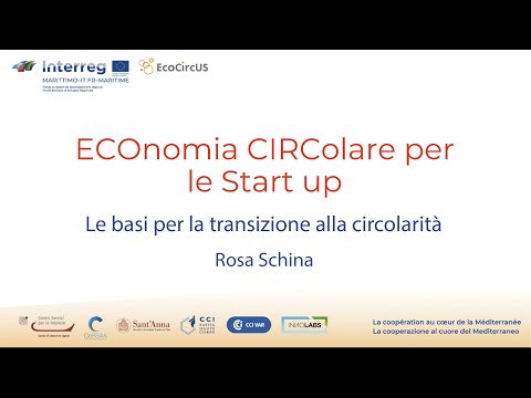 , title : 'Economia Circolare per le Start up. Transizione alla circolarità. Rosa Schina.'