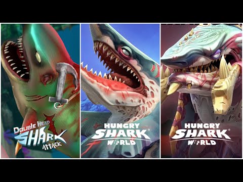 DOUBLE HEAD SHARK ATTACK ZOMBIE SHARK VS HUNGRY SHARK WORLD ZOMBIE SHARK & ALPHA ZOMBIE SHARK