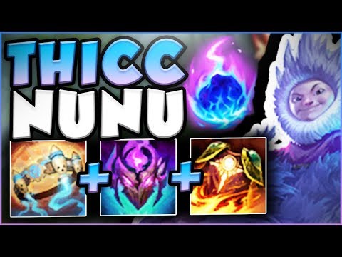 THIS NUNU BUILD IS TOO THICC TO DEAL WITH! BUFFED NUNU SEASON 8 TOP GAMEPLAY! - League of Legends