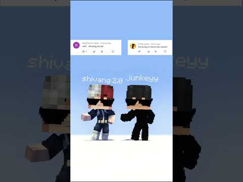 junkeyy & shivang 2.0 😎😱 @junkeyy @Shivang02 #minecraft #animation #shortvideo