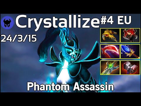 Crystallize #4EU plays Phantom Assassin!!! Dota 2 - 8098 Avg MMR