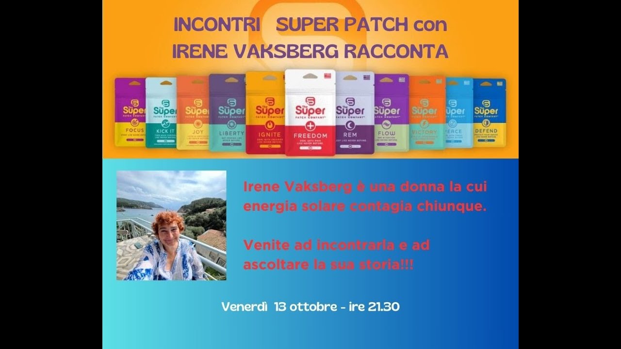 Incontri SUPER PATCH con... Irene Vaksberg - 13.10.2023 - English/Italian