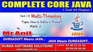 Download the video "Core Java-Multi-Threading-How to Define a Thread? || Part 2"