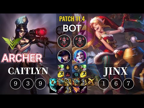 V3 Archer Caitlyn vs Jinx Bot - KR Patch 11.4