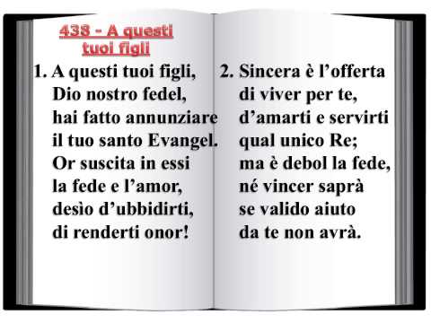 438 A questi tuoi figli - Innario Chiesa Cristiana Avventista del Settimo Giorno 2014