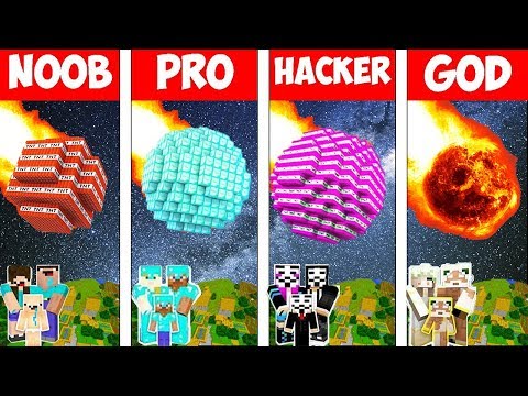 Minecraft NOOB vs PRO vs HACKER vs GOD : FAMILY METEOR in Minecraft - Animation