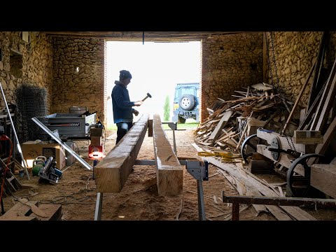 Rescuing 6m/20ft Oak Rails  |  DIY Shepherd Hut #4
