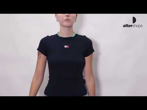 Tommy Hilfiger SLIM BADGE RIB TEE Σκούρο Μπλε DW0DW17881 FW25