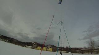 Kiting med Flysurfer Speed1 13 kvm på Rønvikjordet i Bodø 6 mars 2010.