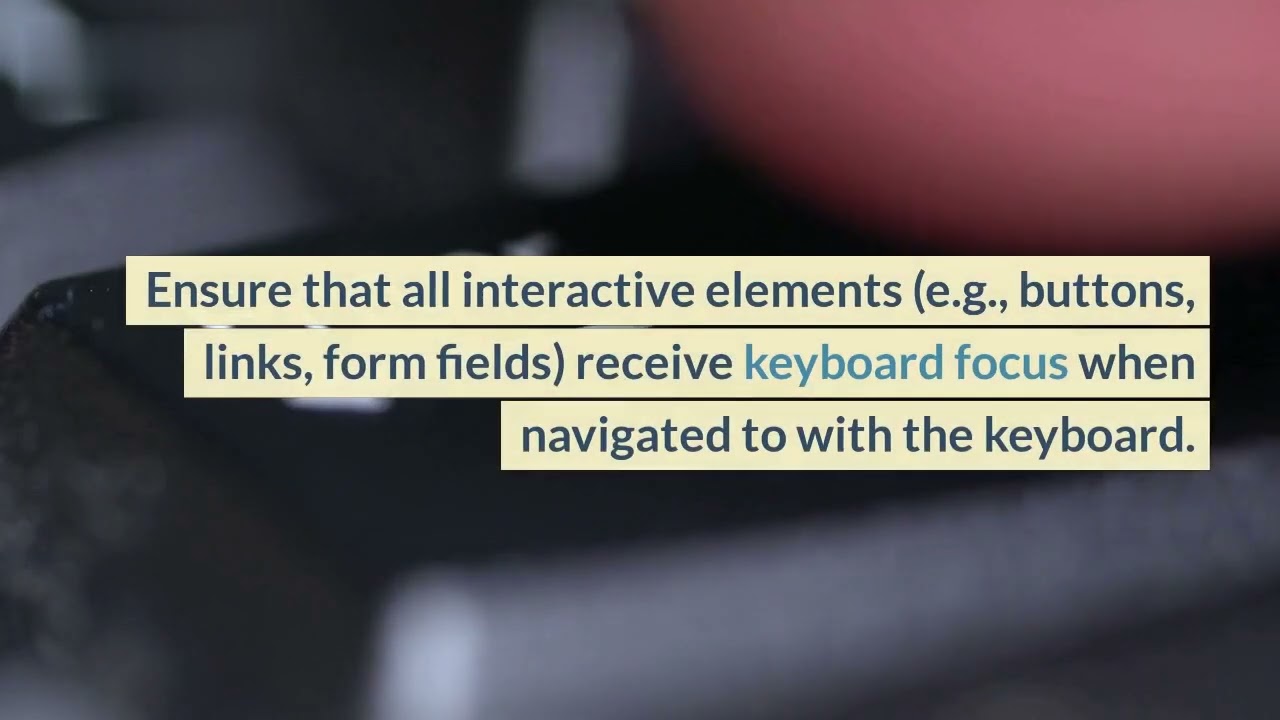How to implement WCAG 2.1 Success Criteria 2.1.2 No Keyboard Trap in code with examples