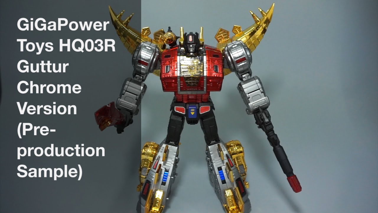 Transformers Review: GiGaPower Toys HQ03R  Guttur Chrome (Pre-production Sample). P4L Reviews