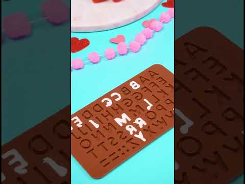 How To Make Chocolate Letters #shortsviral #chocolate