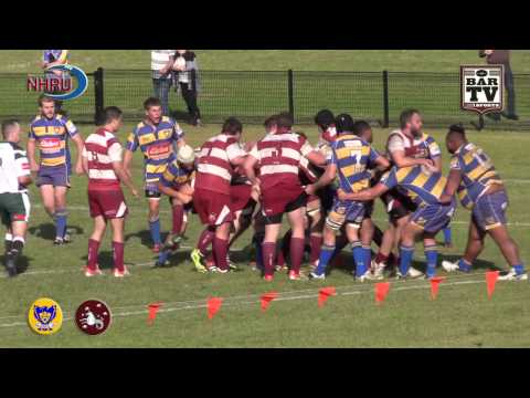 2015 NHRU Round 12 Premier 2 Highlights - Hamilton Hawks v University