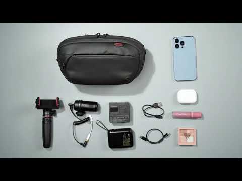 Чоловіча сумка через плече нагрудна чорна з поліестеру для гаджетів містка Ulanzi TRAKER Travel Chest - фото 1 - id-p2620740703